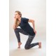 Flow with it Leggings Bamboo Print, Navy Piping